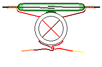 Diagram 3: Reed switch on a stand with twisted wires